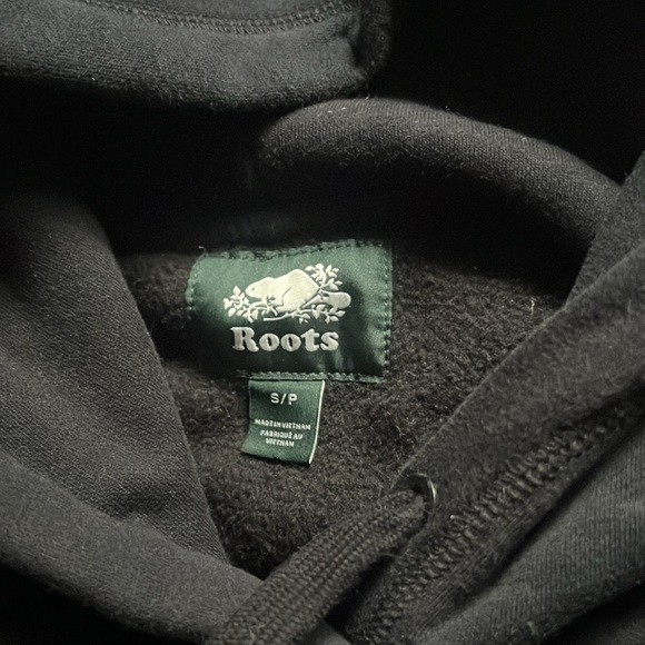Roots original mens hoodie “Canada edition” black on black sz small - Picture 2 of 4